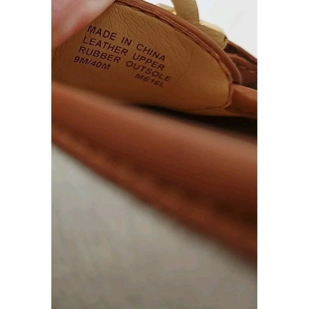 Michael Kors Fulton Women's Size 9M Moccasin Leather Uppers Beige Brown Flats